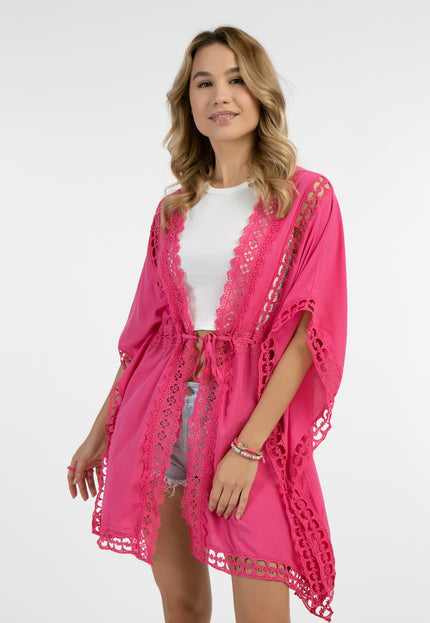 IZIA Kimono damskie z koronką