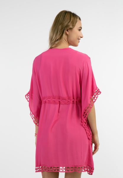 IZIA women's kimono with hole lace