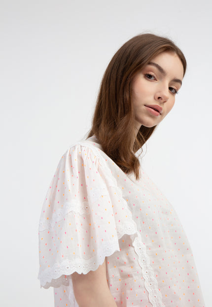 myMo Women's Blouse With Lace