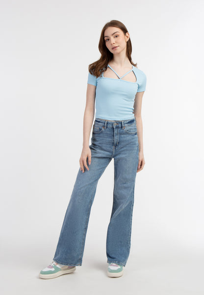 myMo women's rib knit T shirt