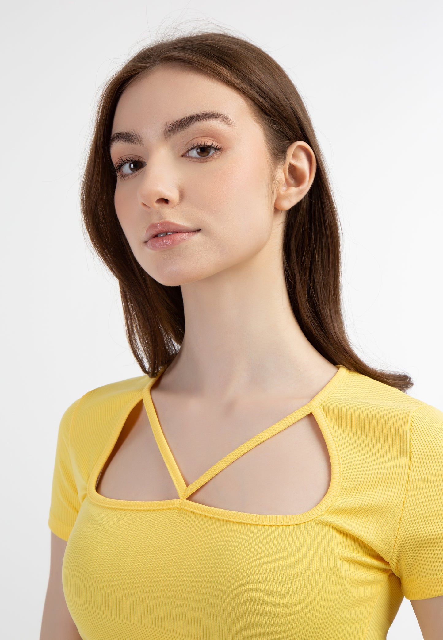 myMo women's rib knit T shirt