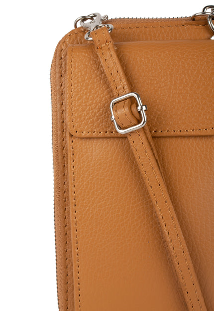 usha Women's Leather Wallet And Cell Phone Bag