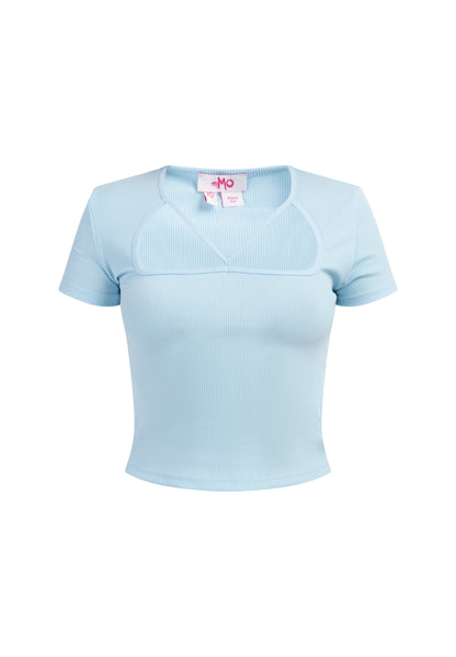 myMo women's rib knit T shirt