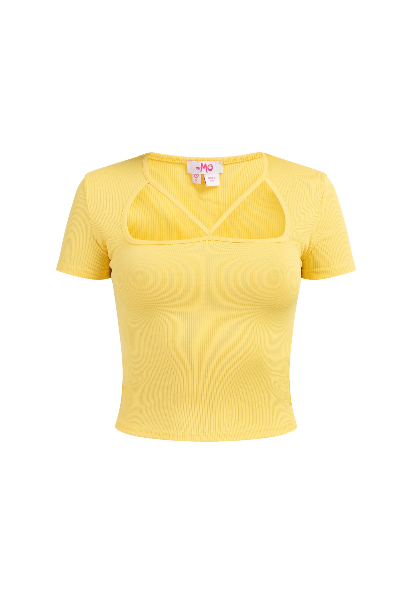 myMo women's rib knit T shirt