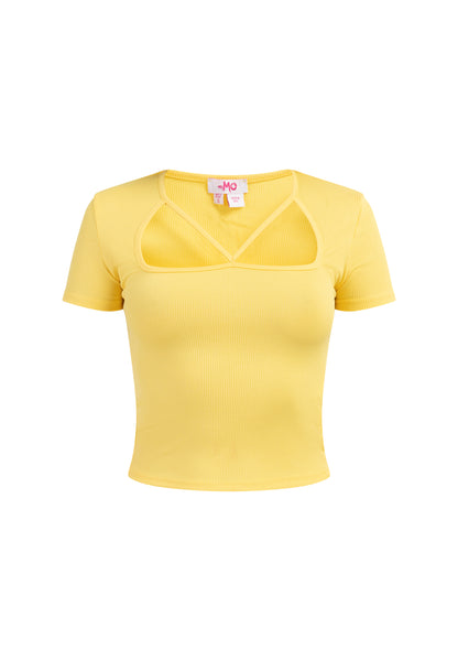 myMo women's rib knit T shirt