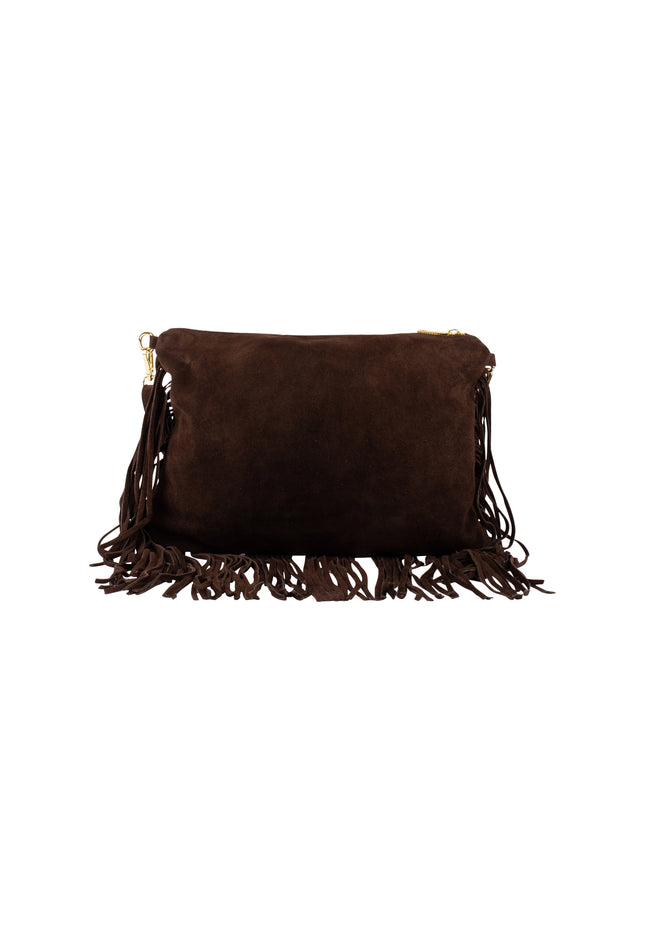 IZIA Women's Leather Fringed Bag