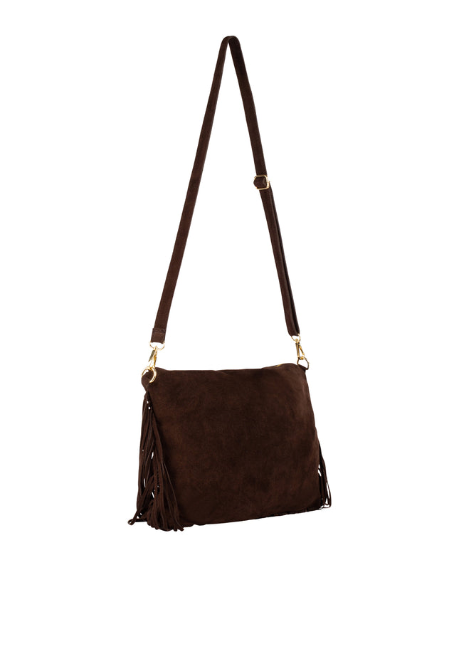 IZIA Women's Leather Fringed Bag