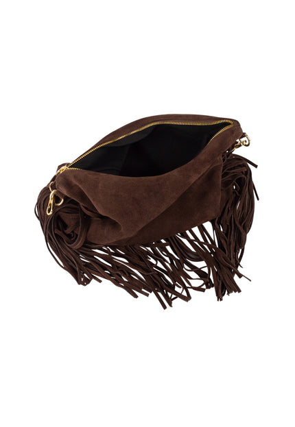 IZIA Women's Leather Fringed Bag