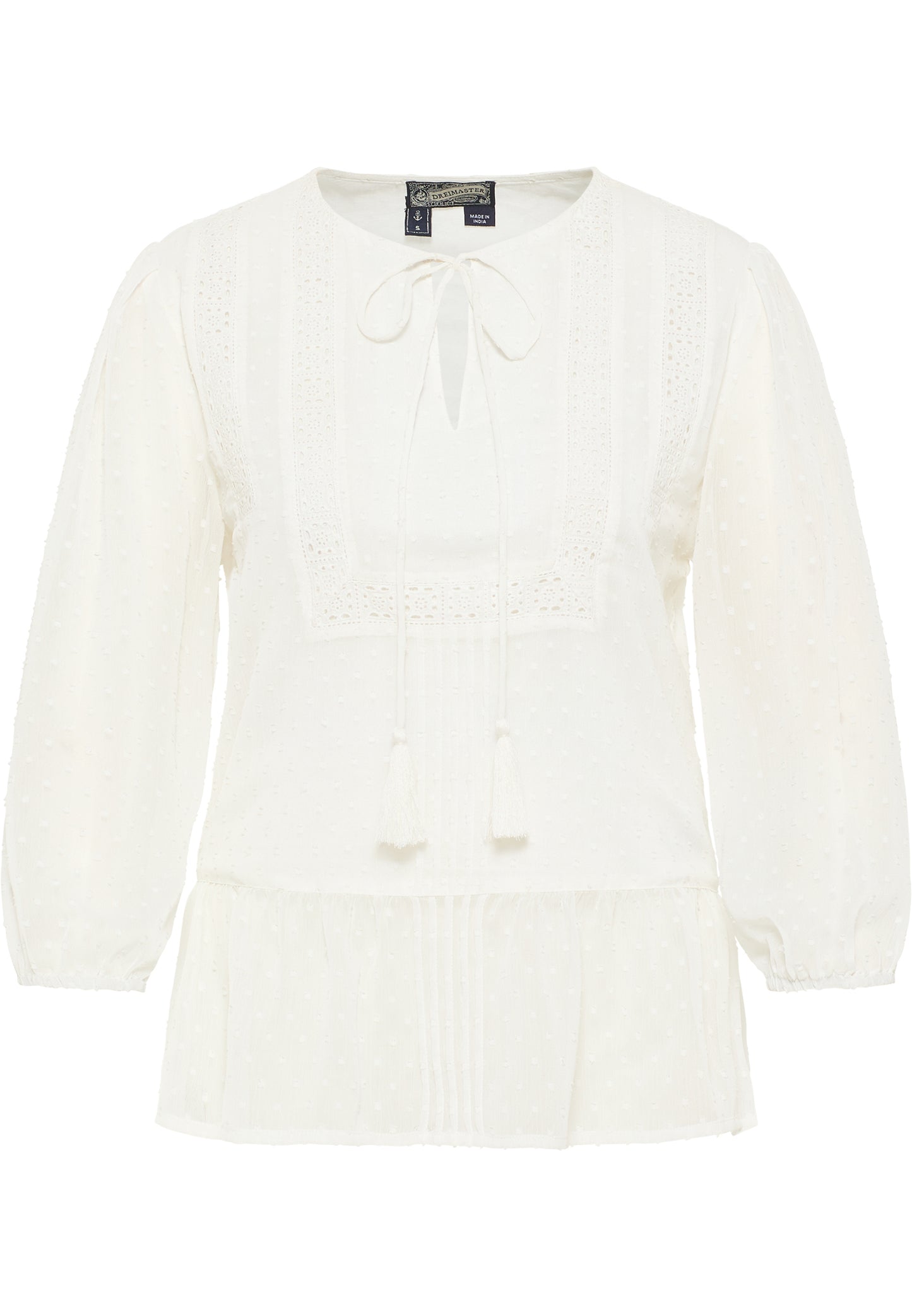 DreiMaster Vintage women's blouse shirt with lace