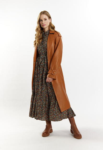 DreiMaster Vintage Women's Leather Trench Coat