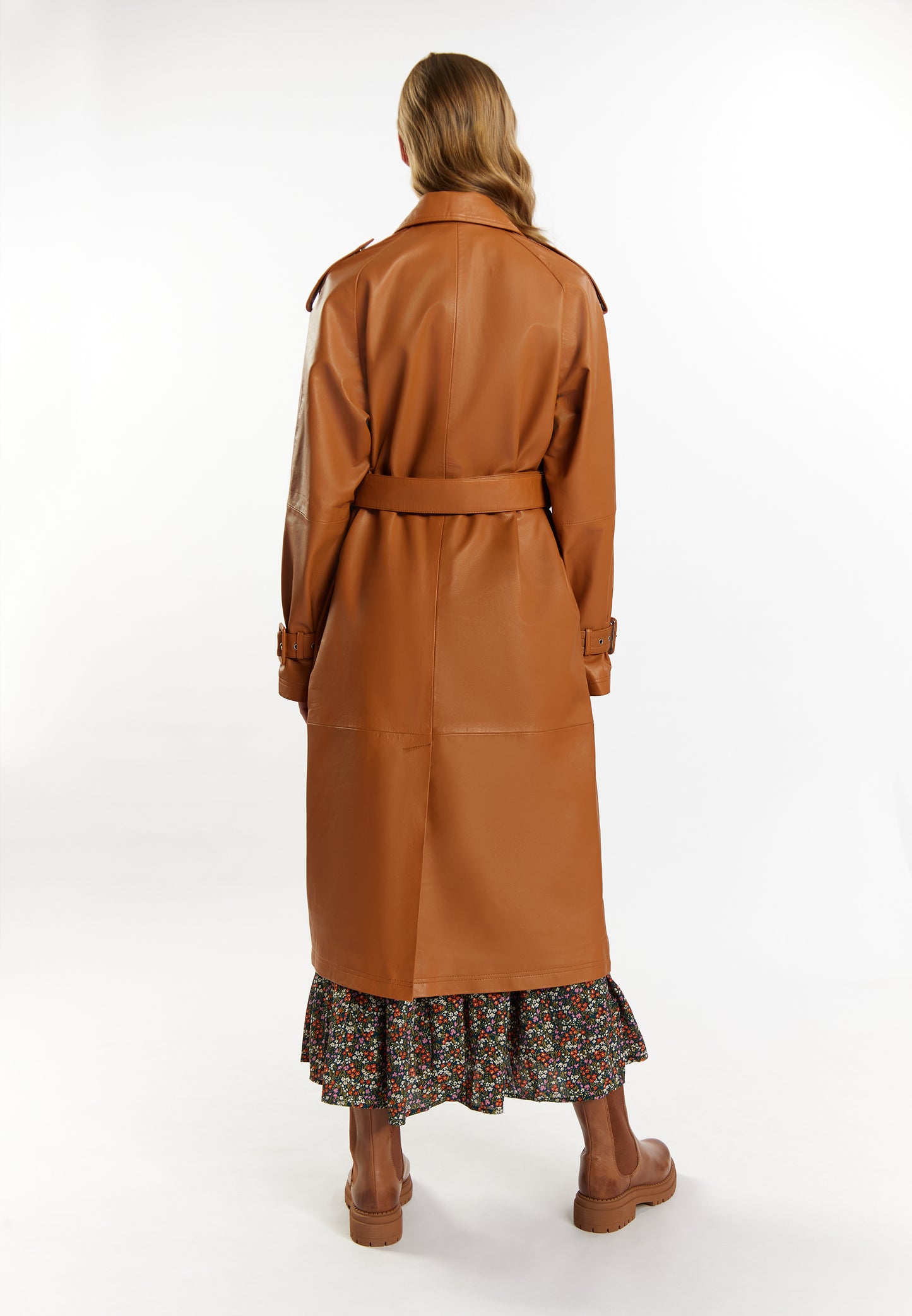 DreiMaster Vintage women's leather trench coat