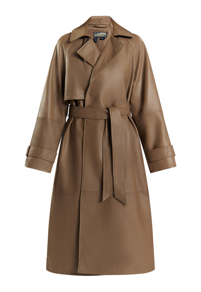DreiMaster Vintage Women's Leather Trench Coat
