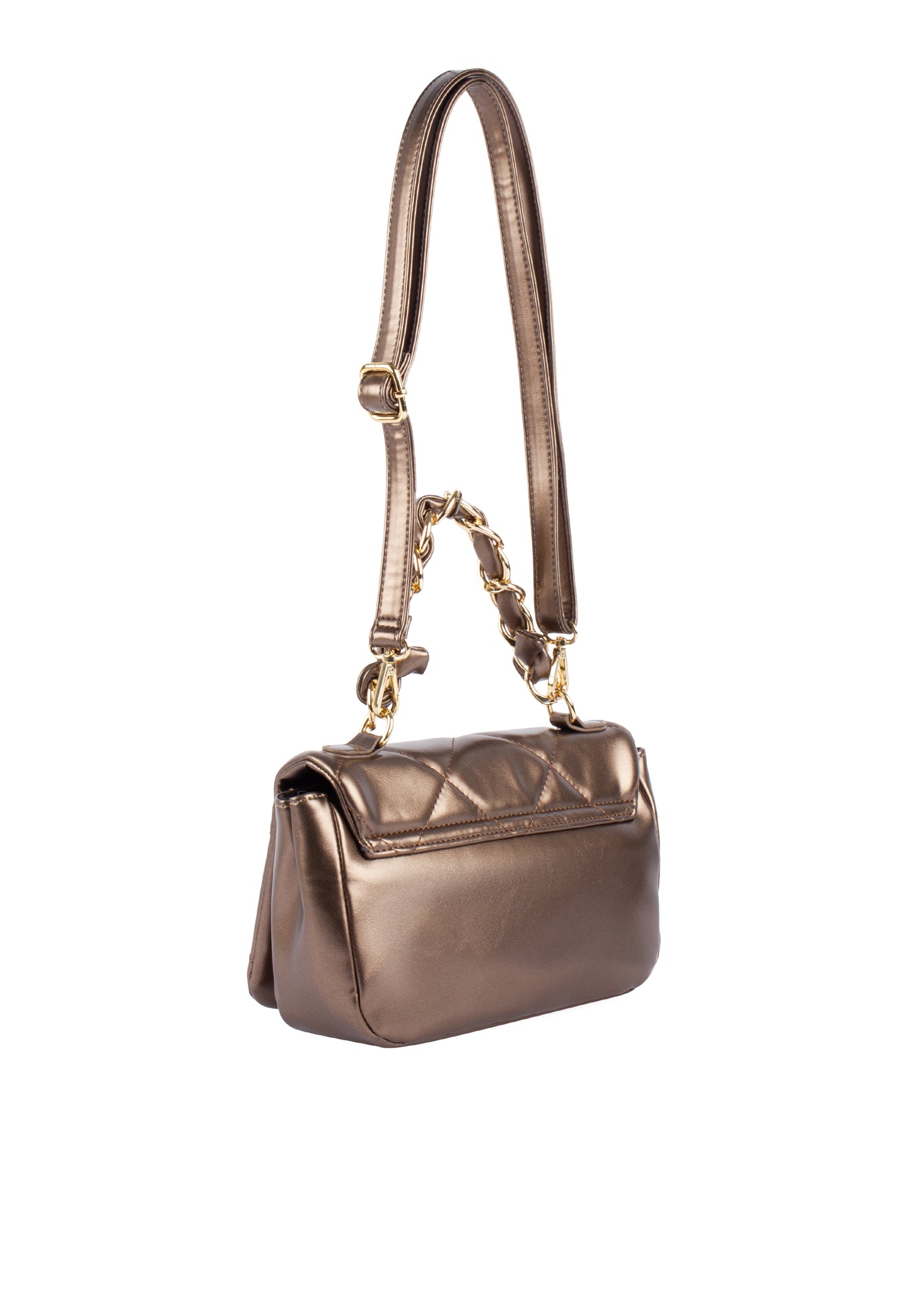 faina women's shoulder bag in a metallic look