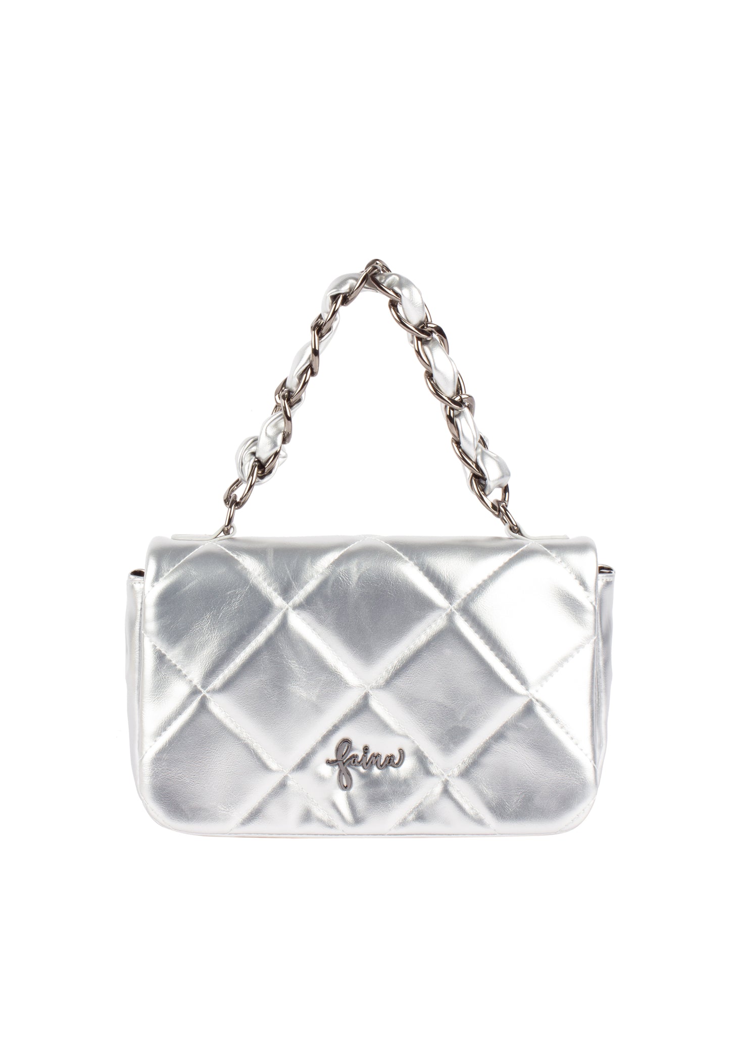 faina women's shoulder bag in a metallic look