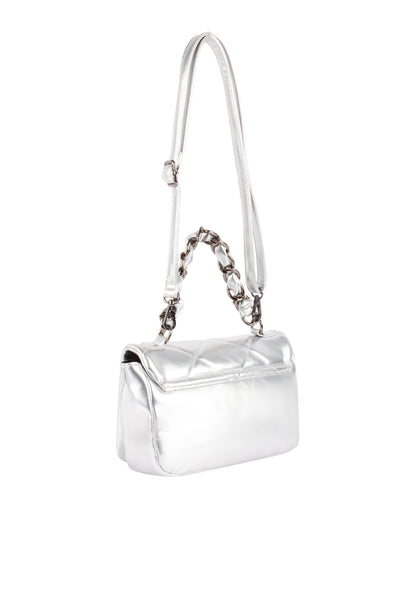 faina women's shoulder bag in a metallic look