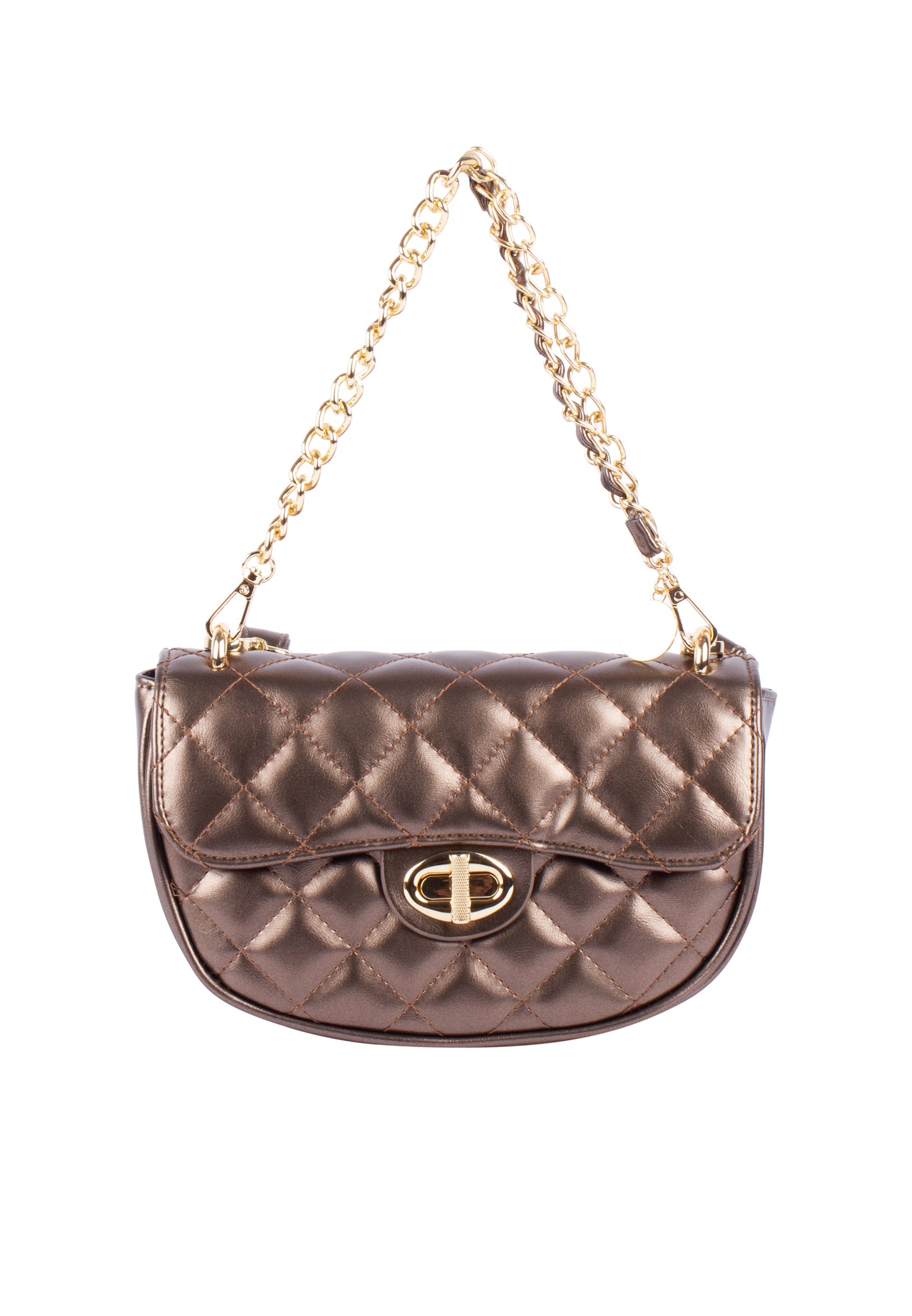faina women's shoulder bag in a metallic look