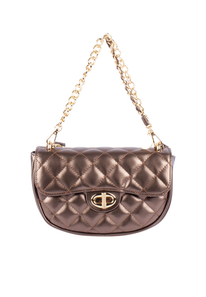 faina women's shoulder bag in a metallic look