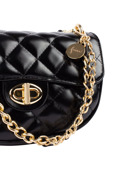 faina women's shoulder bag in a metallic look