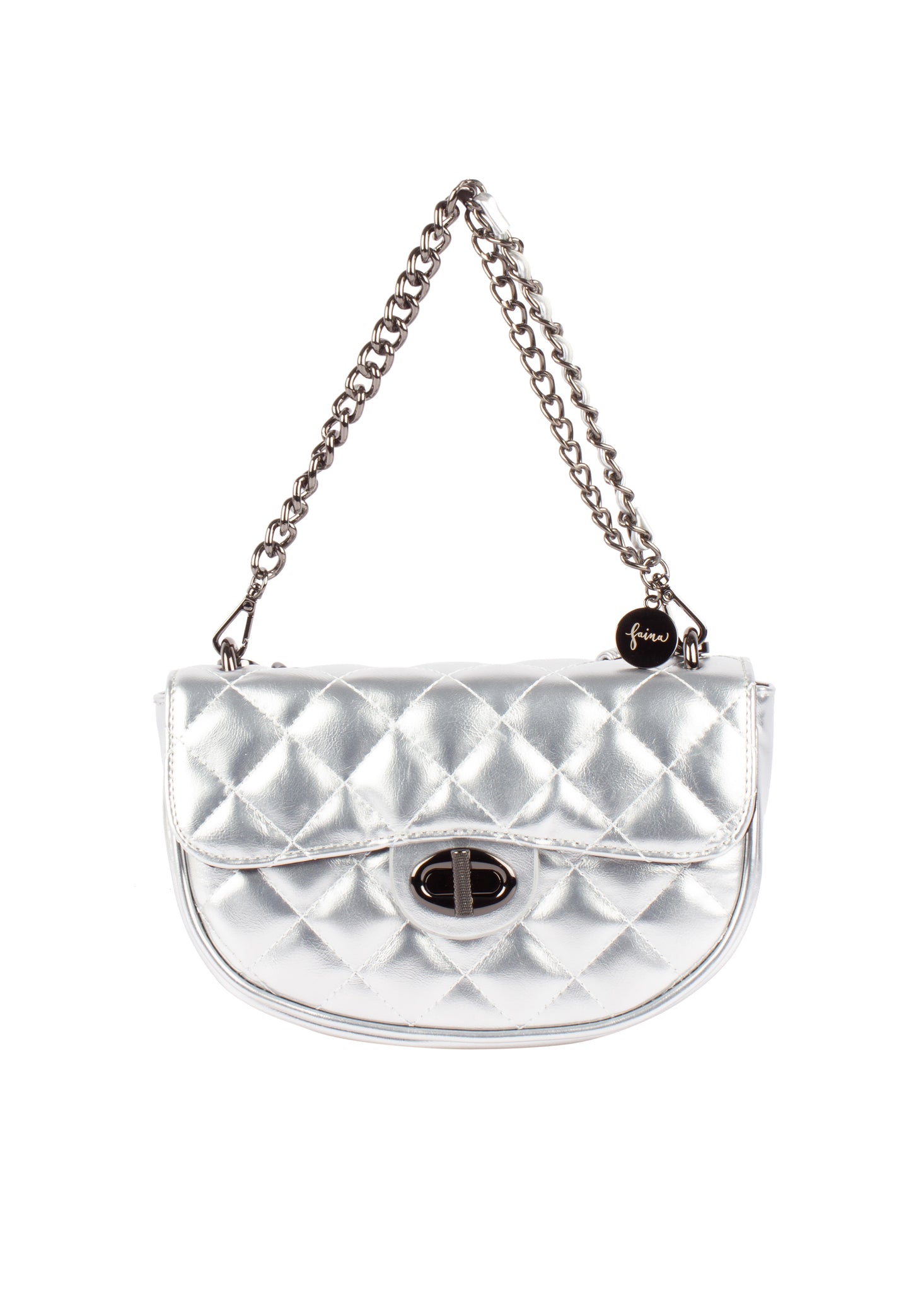 faina women's shoulder bag in a metallic look