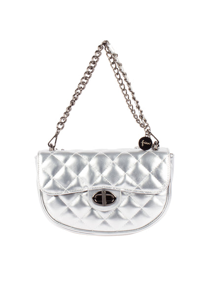 faina women's shoulder bag in a metallic look