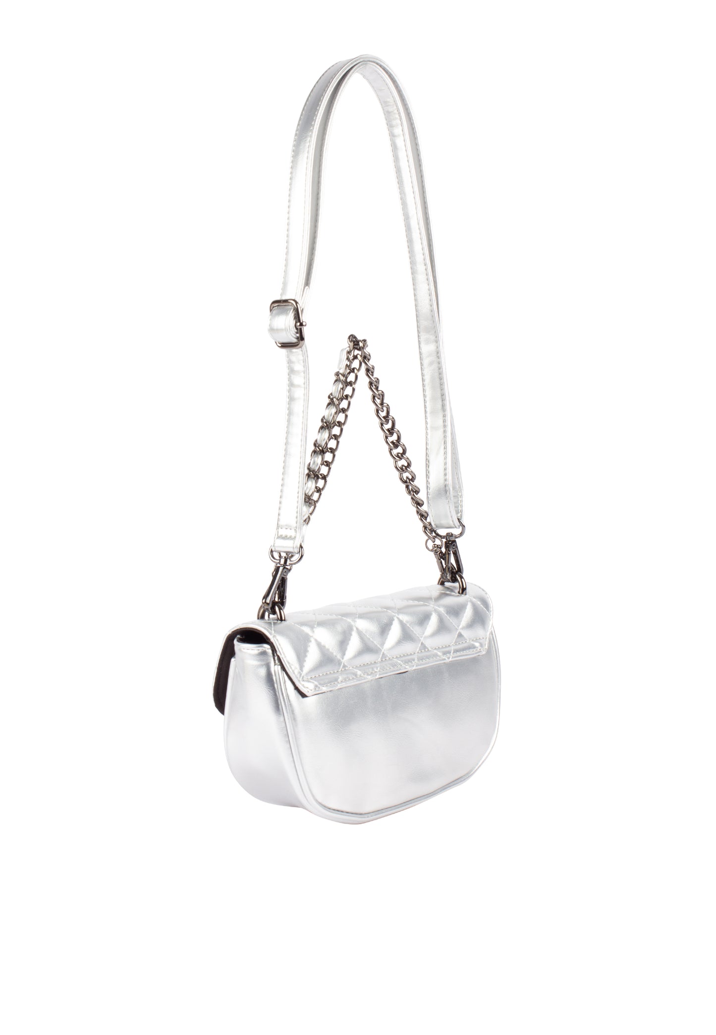 faina women's shoulder bag in a metallic look