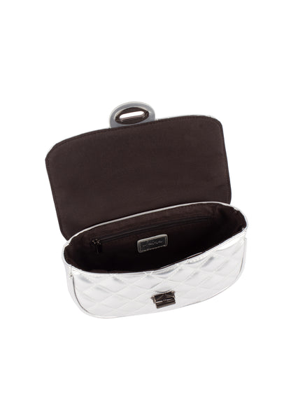 faina women's shoulder bag in a metallic look