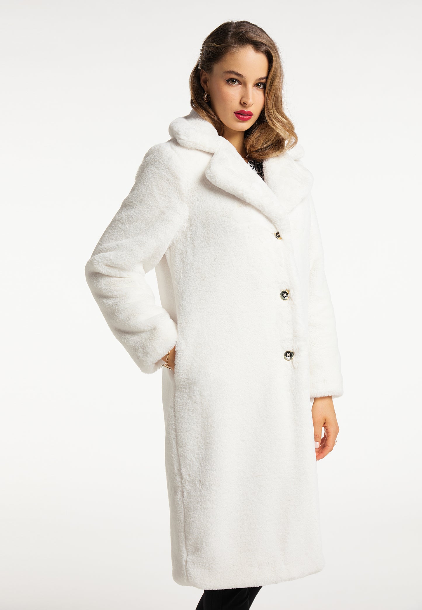 faina women's faux fur coat
