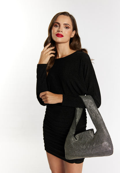 faina women's crystal shoulder bag