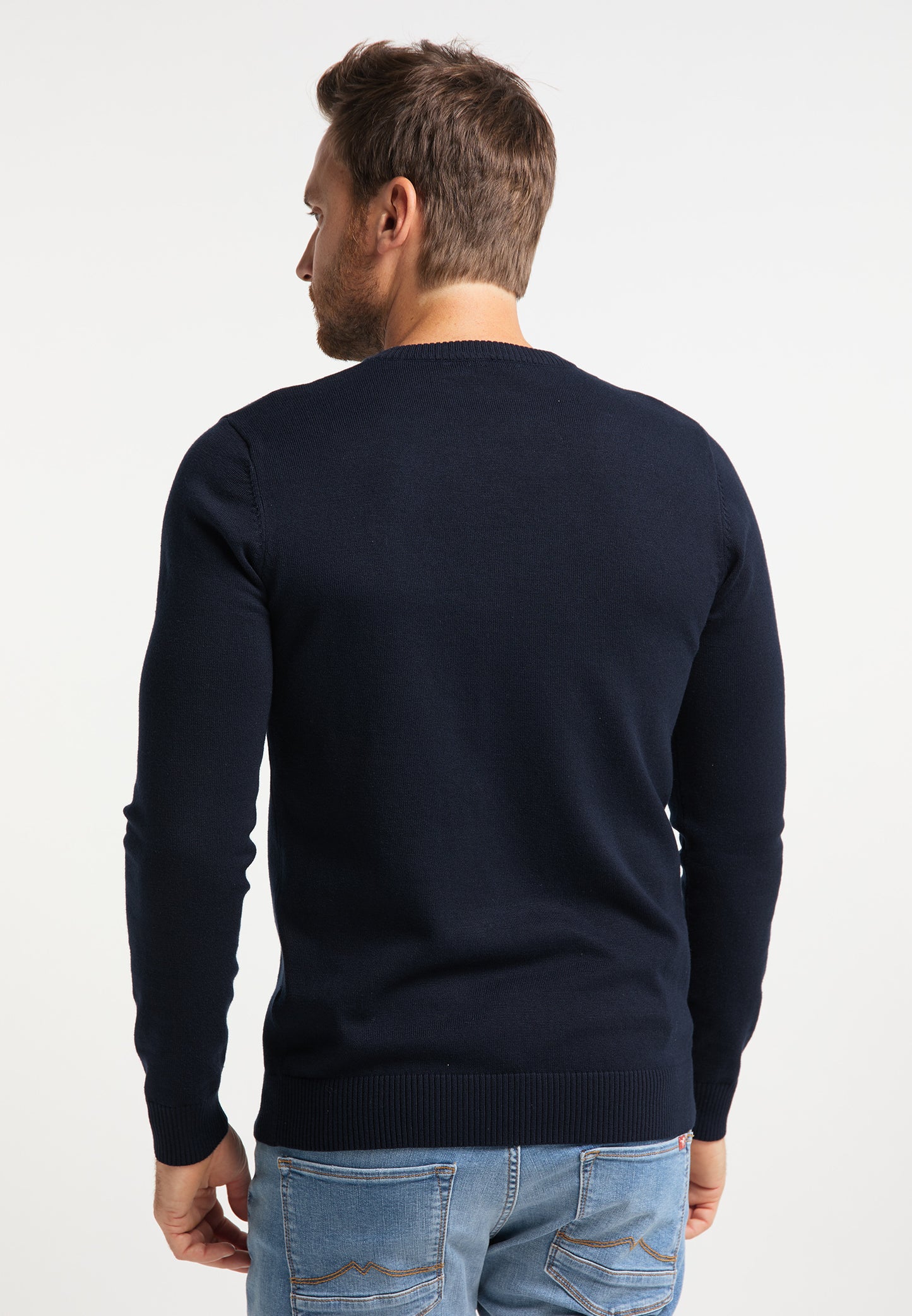 DreiMaster Maritim m�ski sweter z okr�g�ym dekoltem