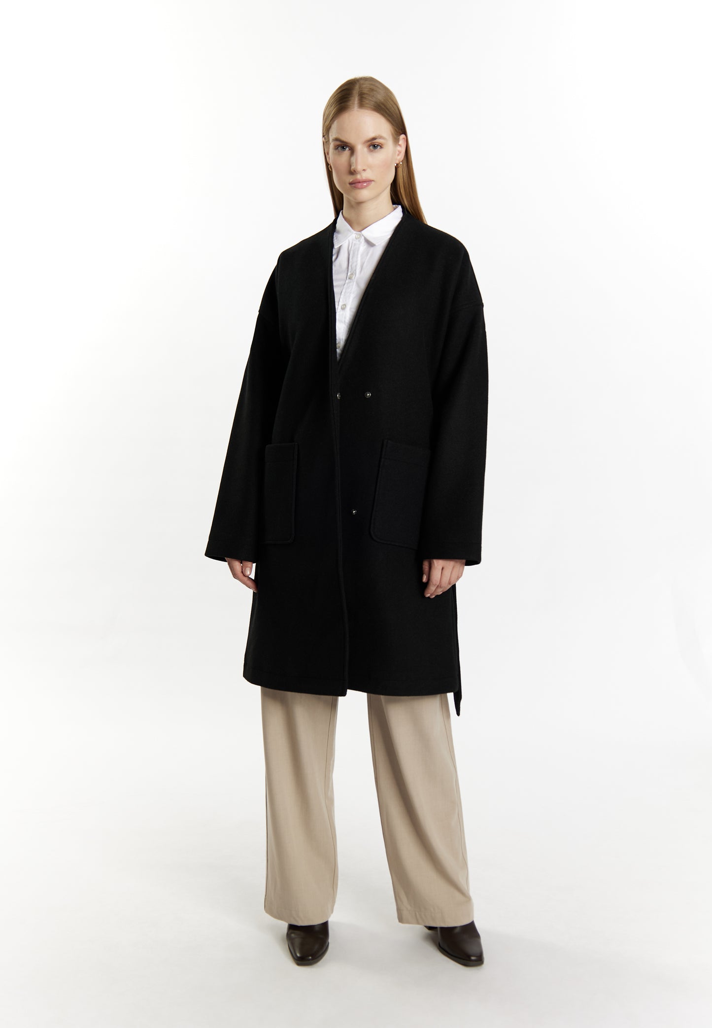 DreiMaster Klassik women's transitional coat in a wool look
