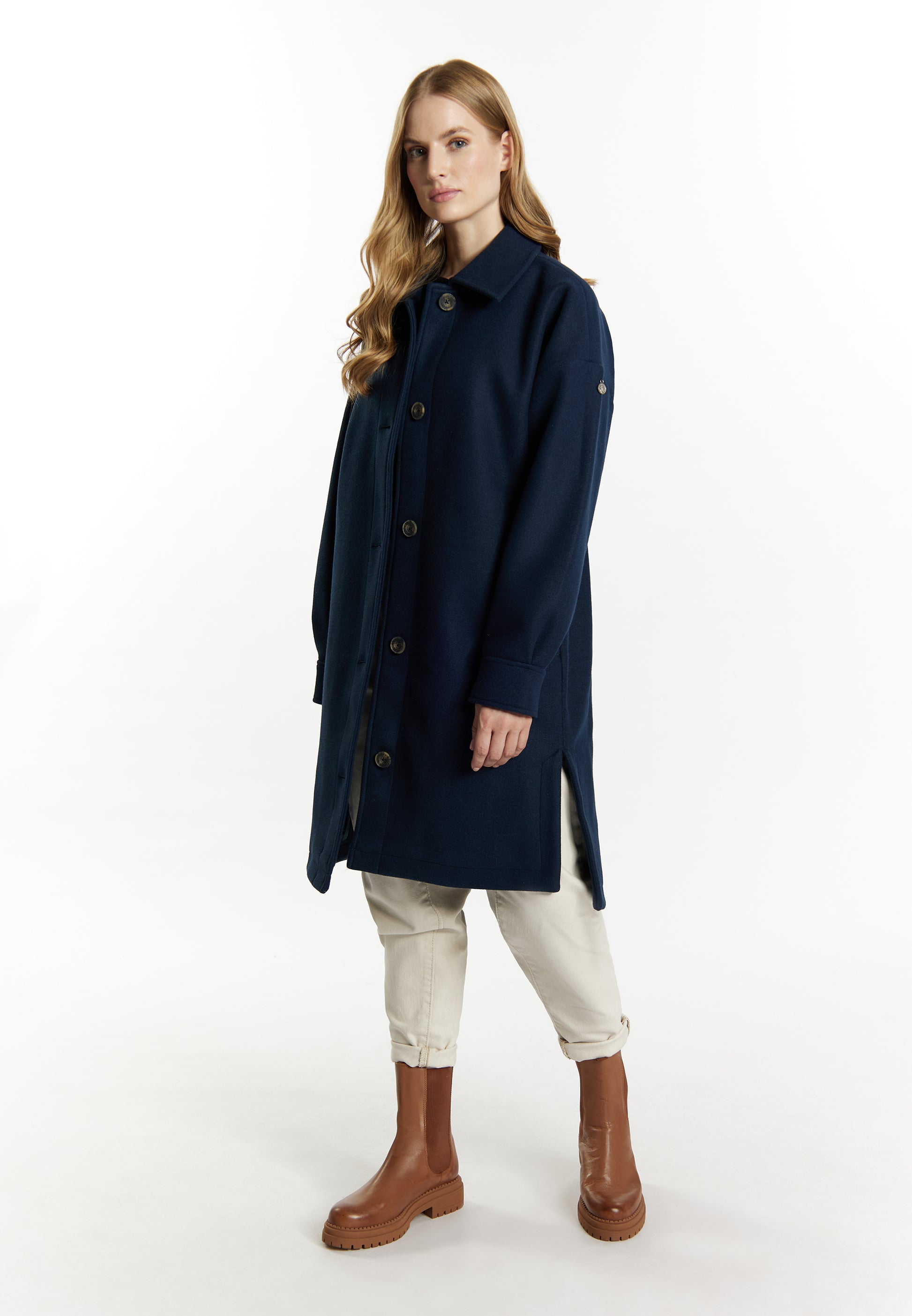 DreiMaster Vintage women's transitional coat in a wool look