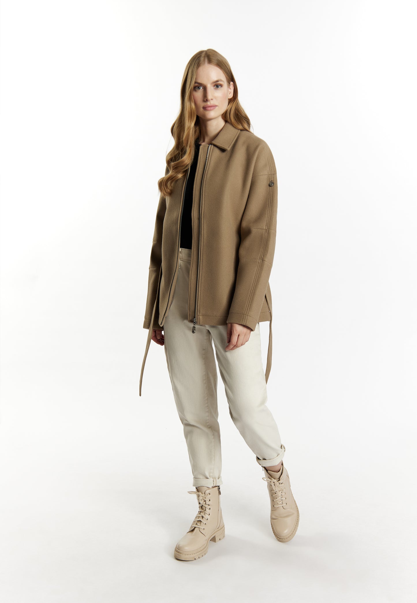 DreiMaster Vintage women's transitional jacket in a wool look