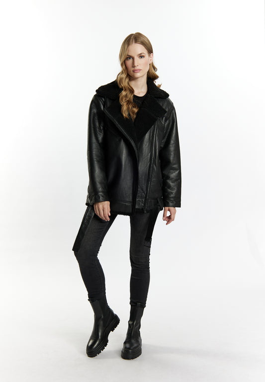 DreiMaster Vintage women's leather biker jacket