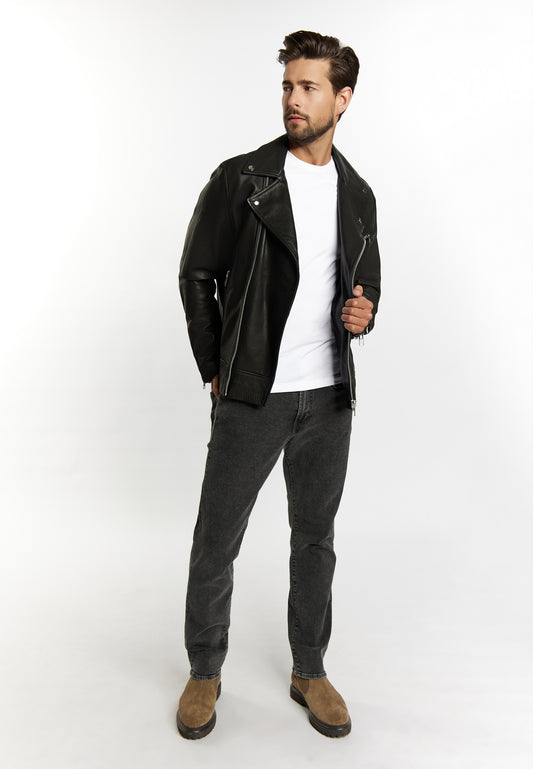 DreiMaster Vintage men's leather biker jacket