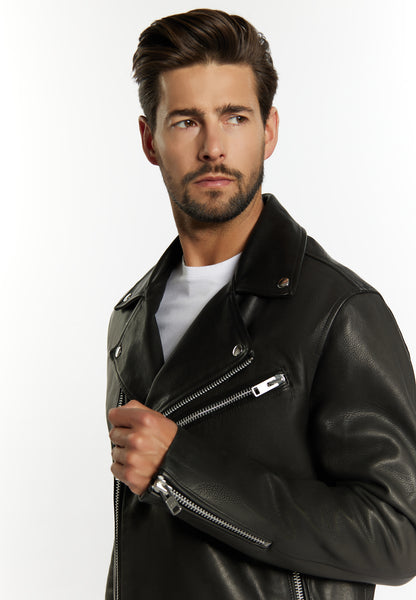 DreiMaster Vintage men's leather biker jacket