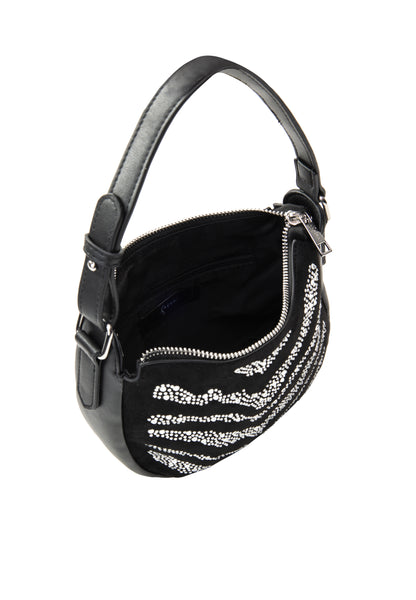 faina women's shoulder bag with rhinestones