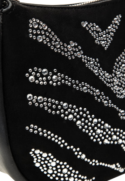faina women's shoulder bag with rhinestones