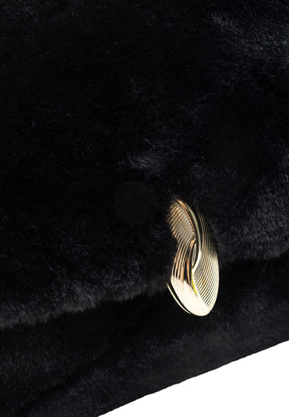 faina women's faux fur shoulder bag