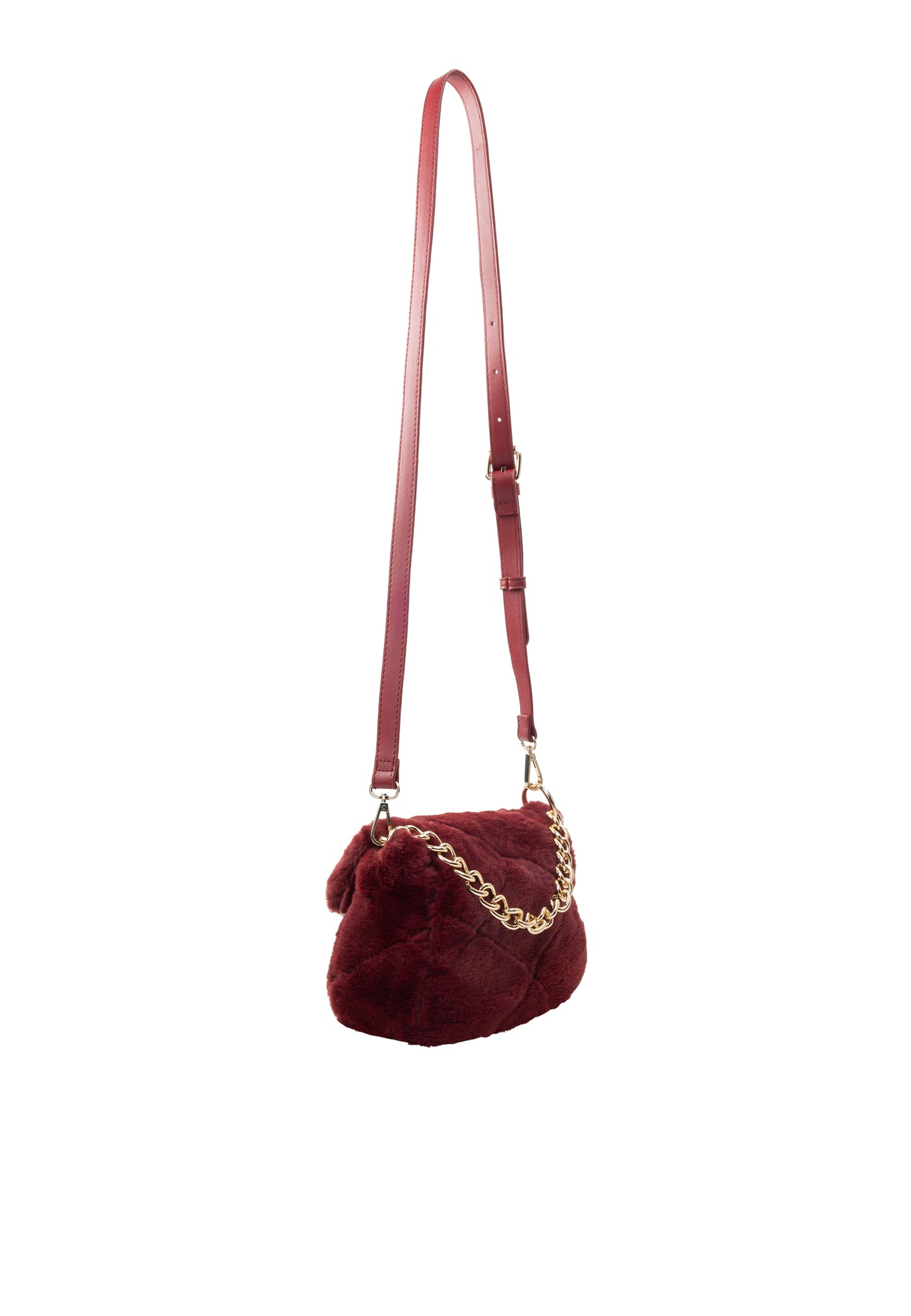 faina women's faux fur shoulder bag
