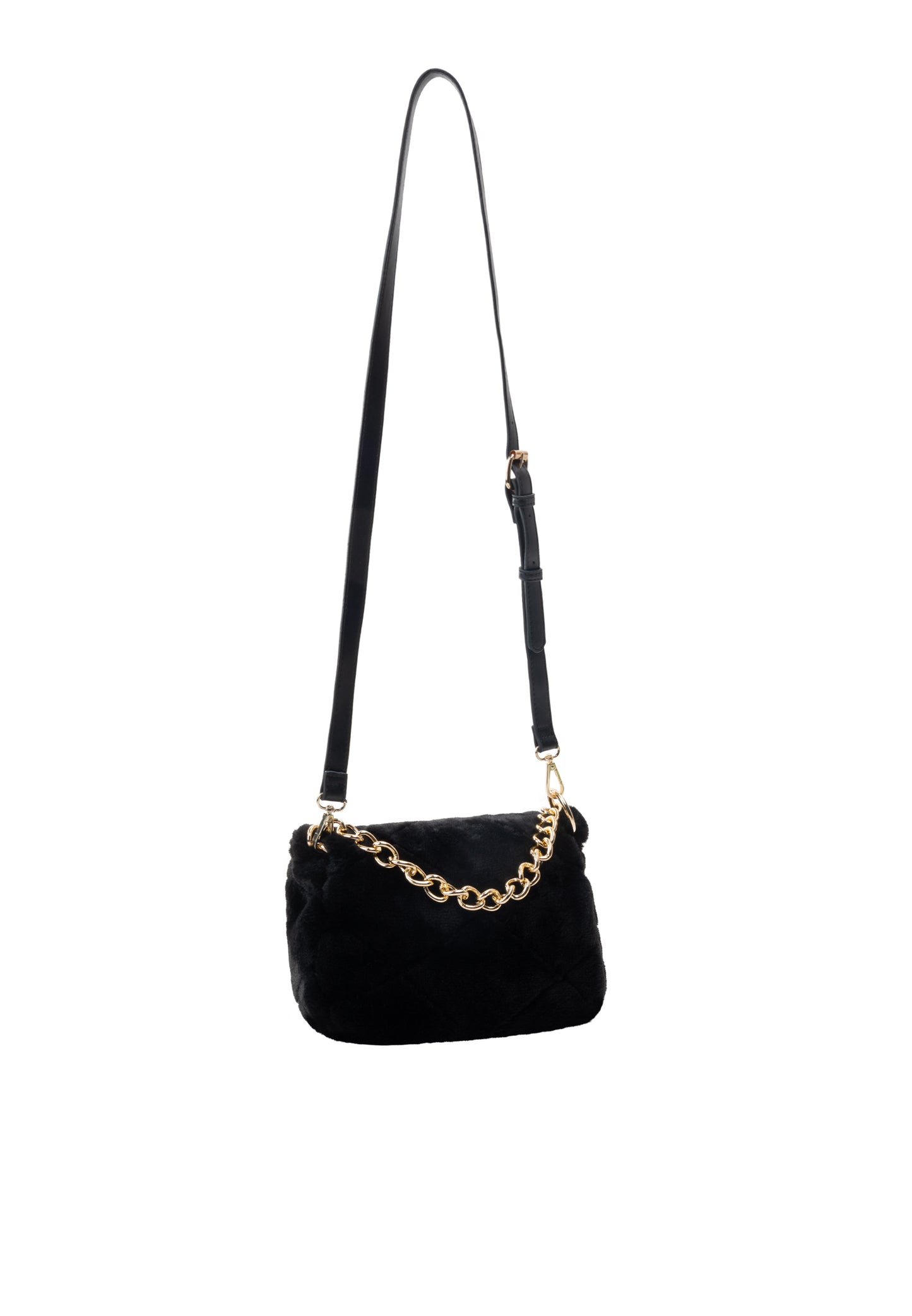 faina women's faux fur shoulder bag