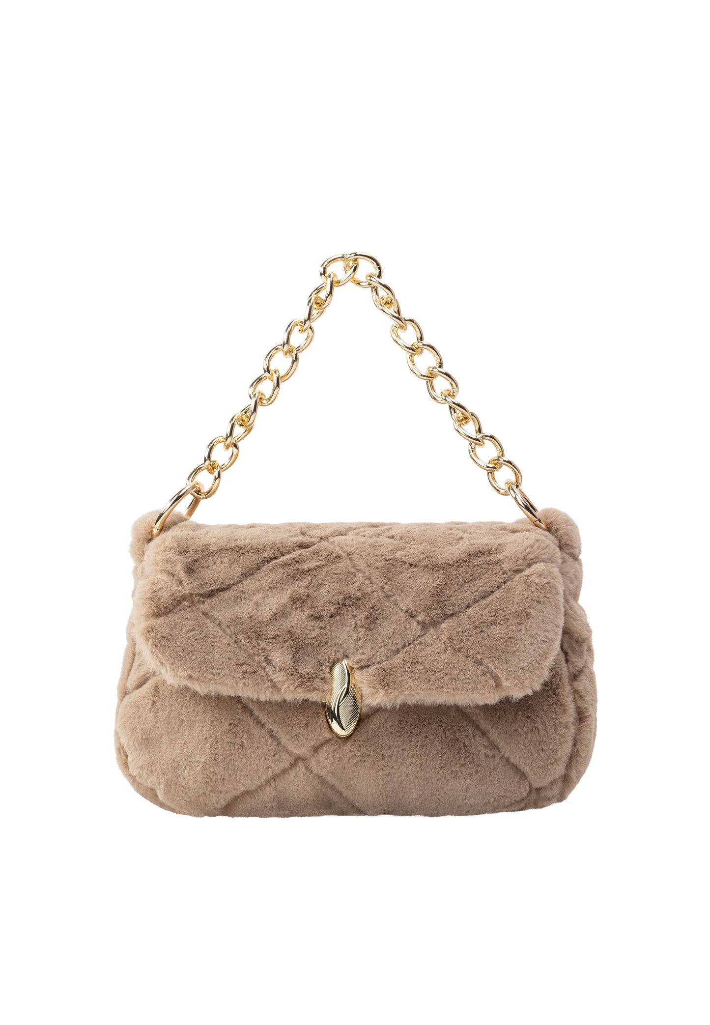 faina women's faux fur shoulder bag