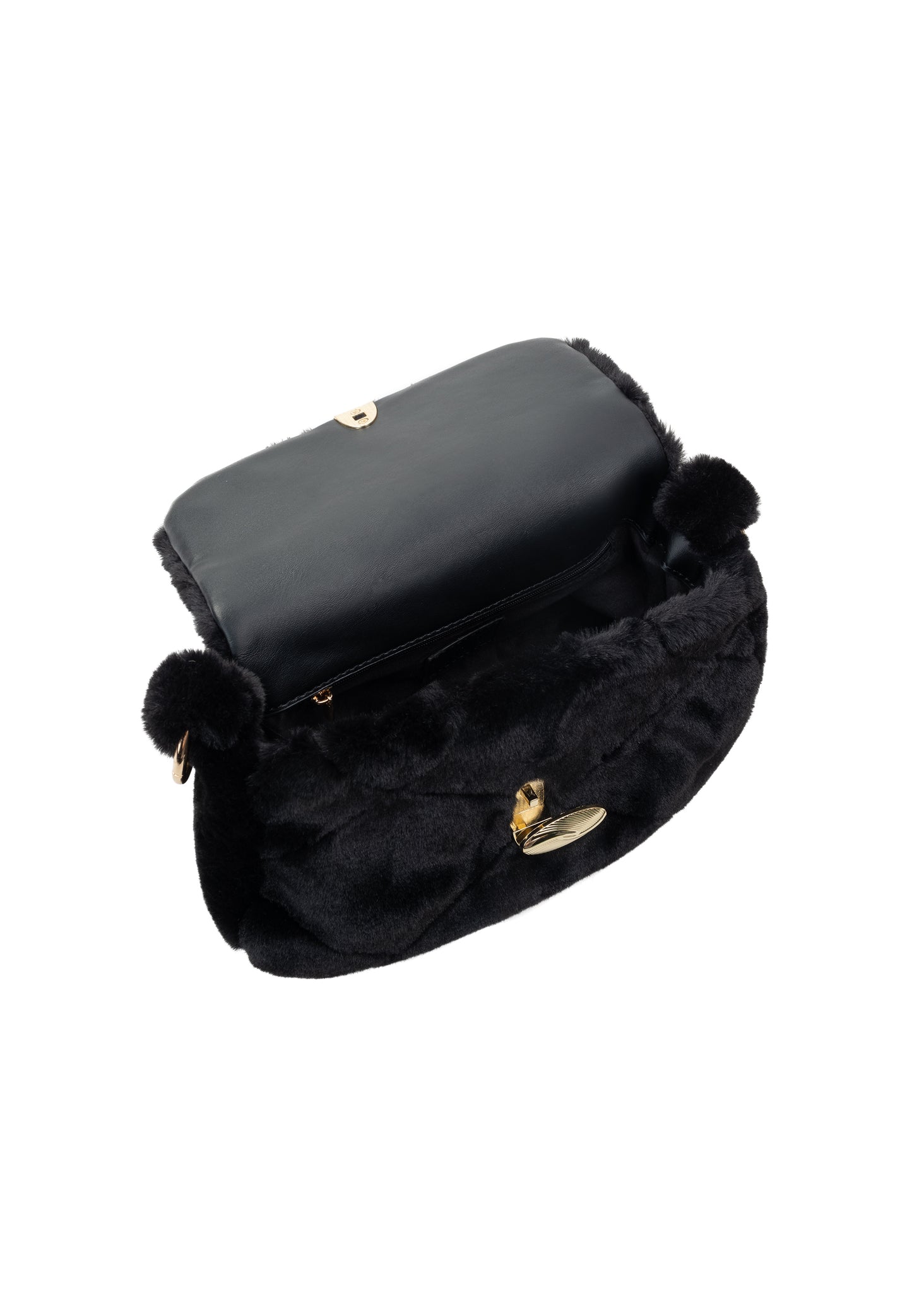 faina women's faux fur shoulder bag