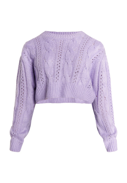 myMo damski sweter z dzianiny krótki