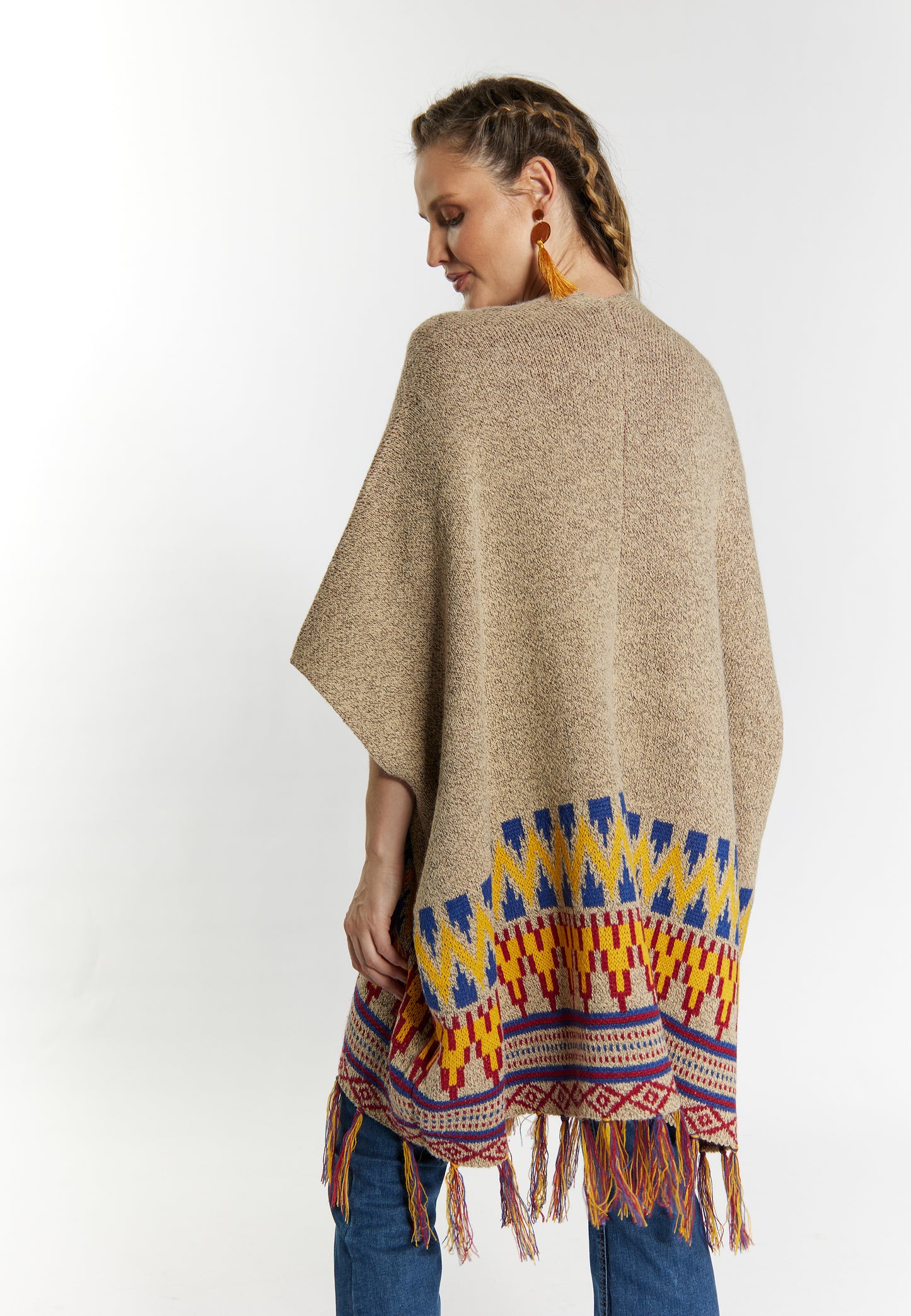 usha FESTIVAL women's knit poncho