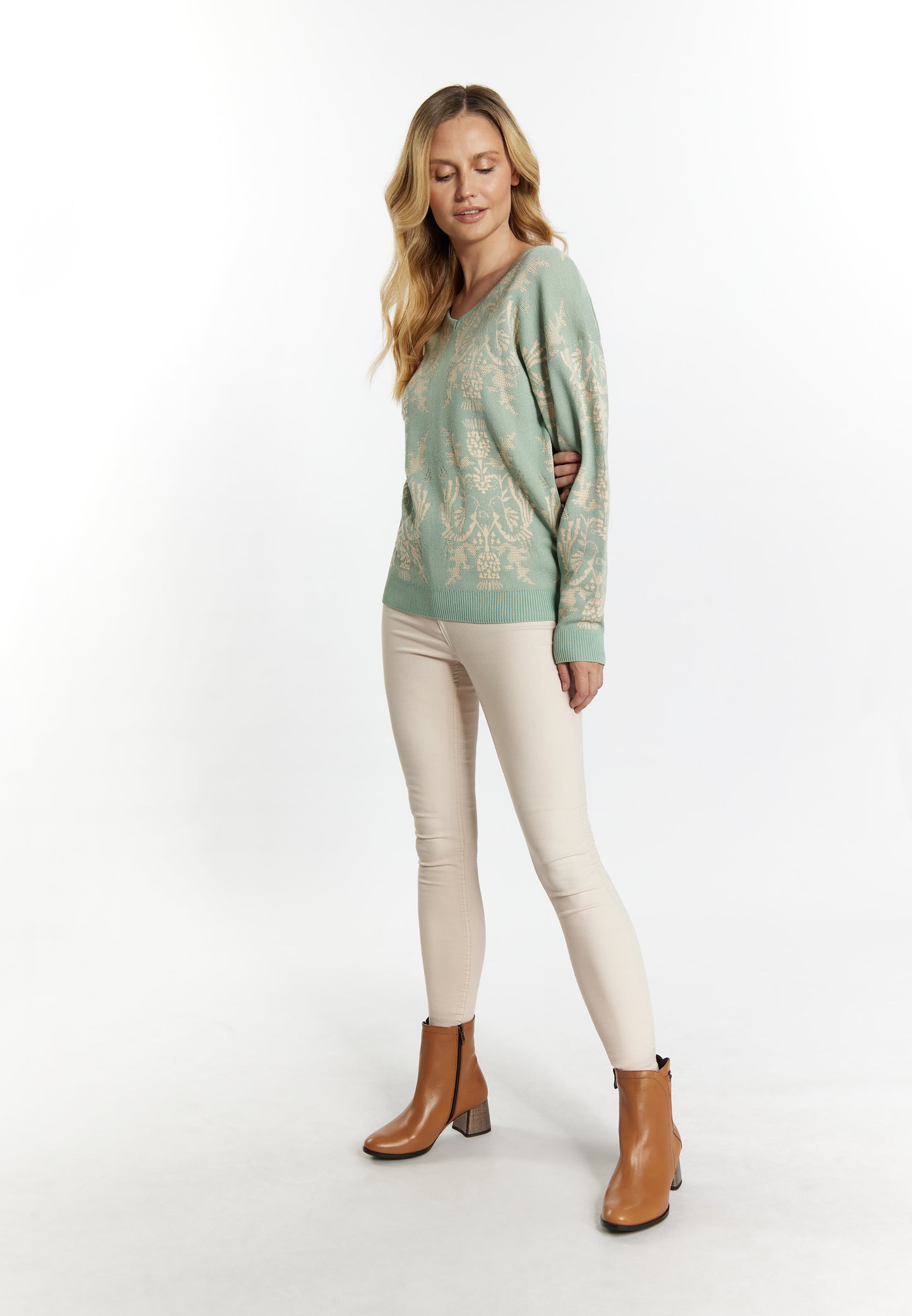 usha damski sweter dzianinowy