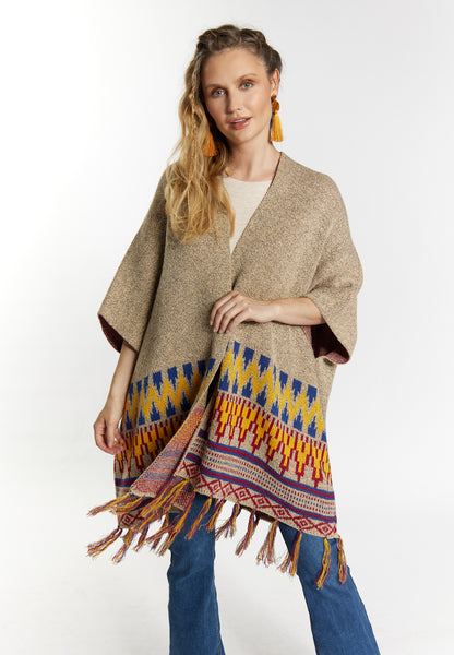 usha FESTIVAL women's knit poncho