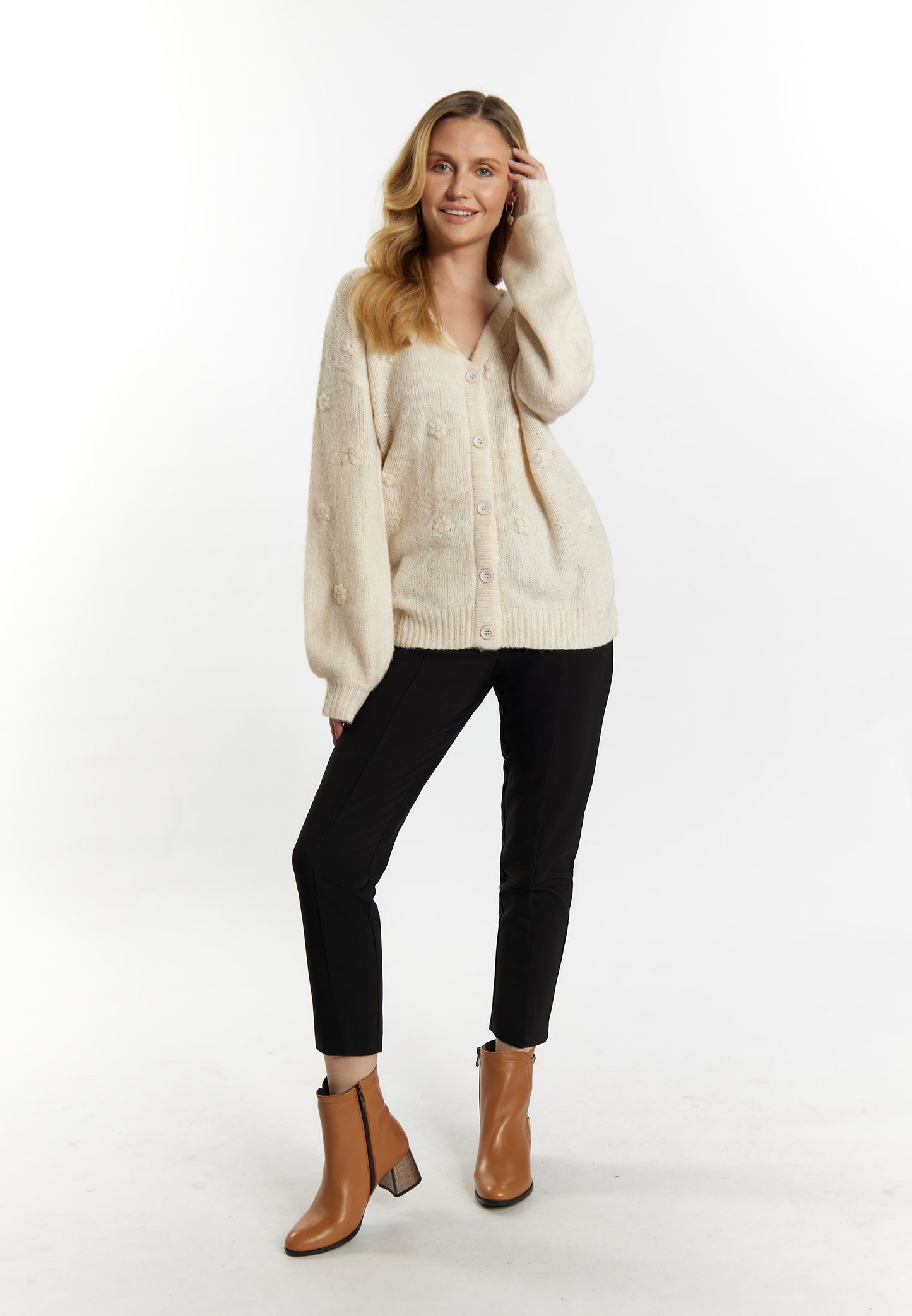 usha women's knit cardigan