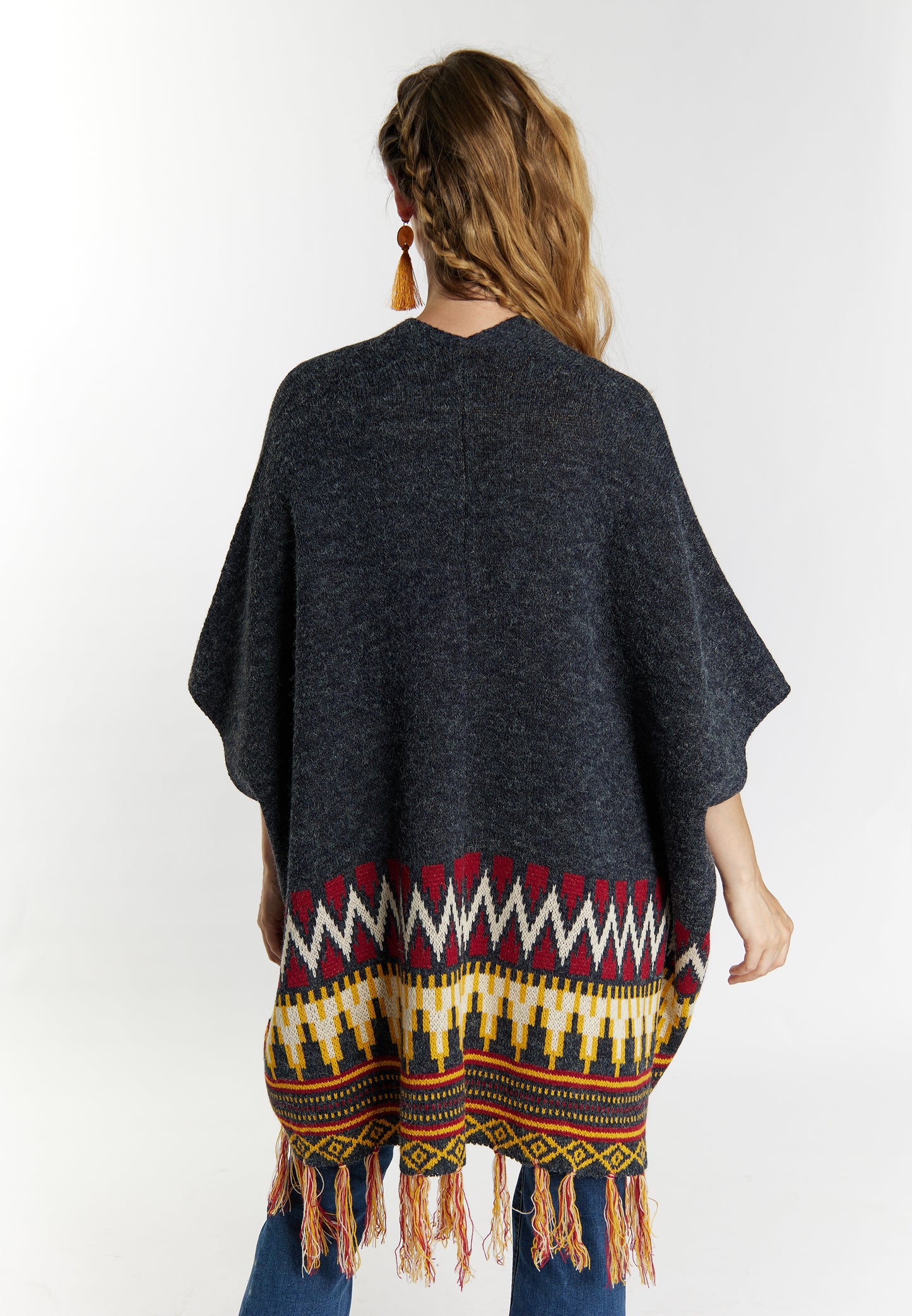 usha FESTIVAL women's knit poncho
