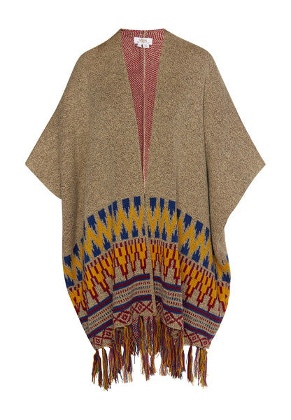 usha FESTIVAL women's knit poncho