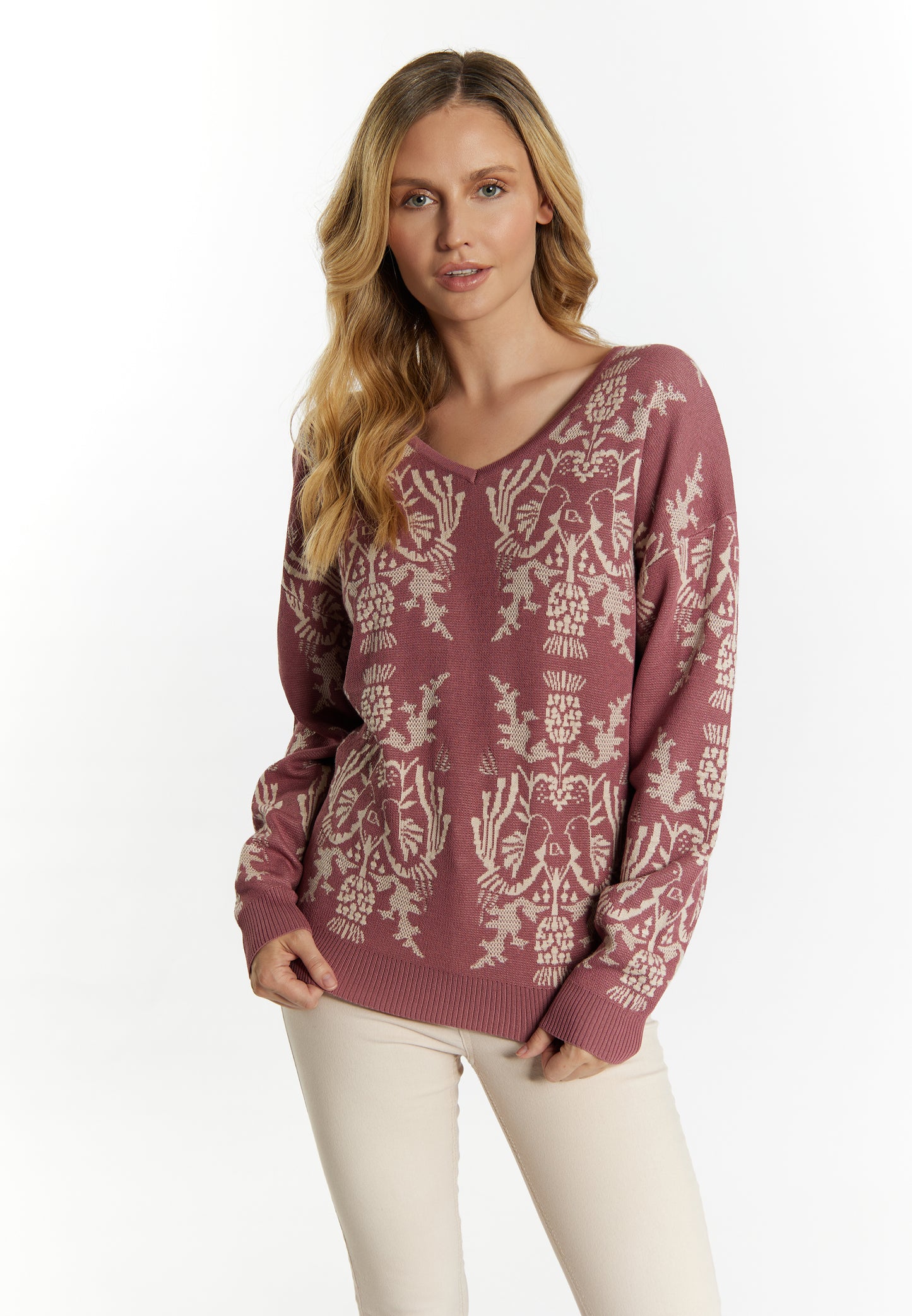 usha damski sweter dzianinowy